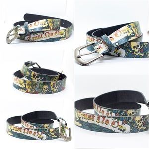 Trust No One Leather Look Belt